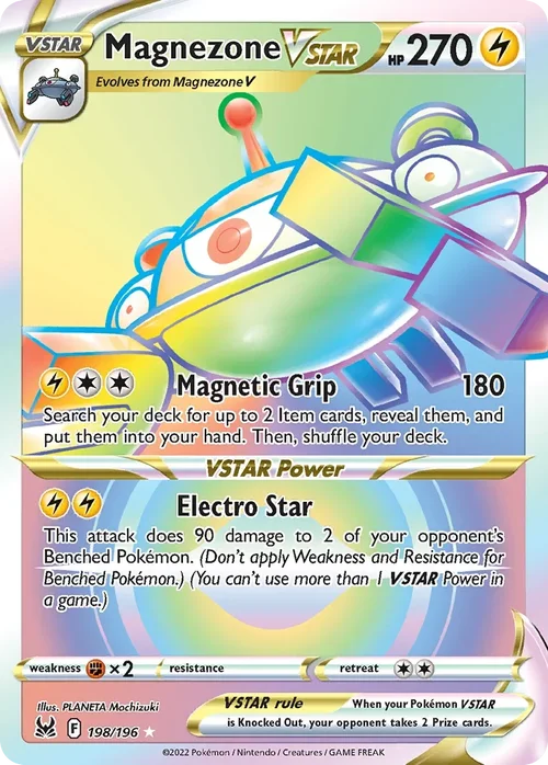 198/196 from Lost Origin Rainbow Rare Pokemon Card