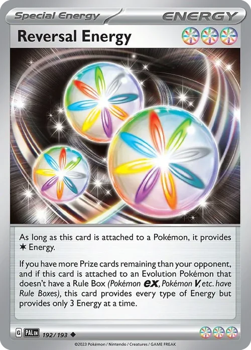 Reversal Energy 192 Pokemon card from Paldea Evolved set