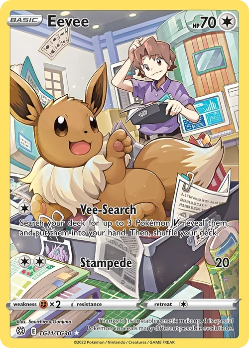 Eevee 011 Pokemon card from Brilliant Stars set