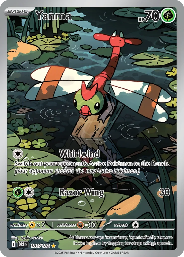 Yanma 183 Pokemon card from Destined Rivals set