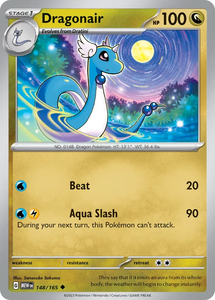 Dragonair 148 Pokémon card