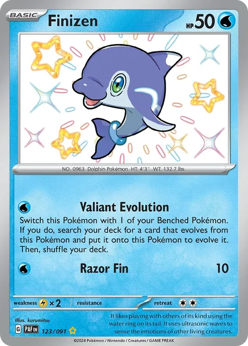 Finizen 123 Pokemon card from Paldean Fates set
