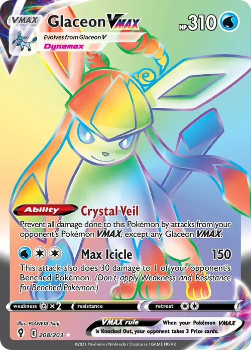 208/203 from Evolving Skies Rainbow Rare Pokemon Card