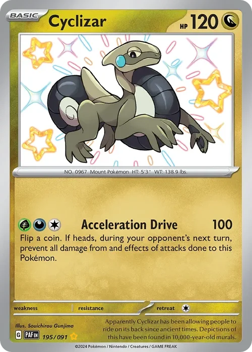 Cyclizar 195 Pokemon card from Paldean Fates set