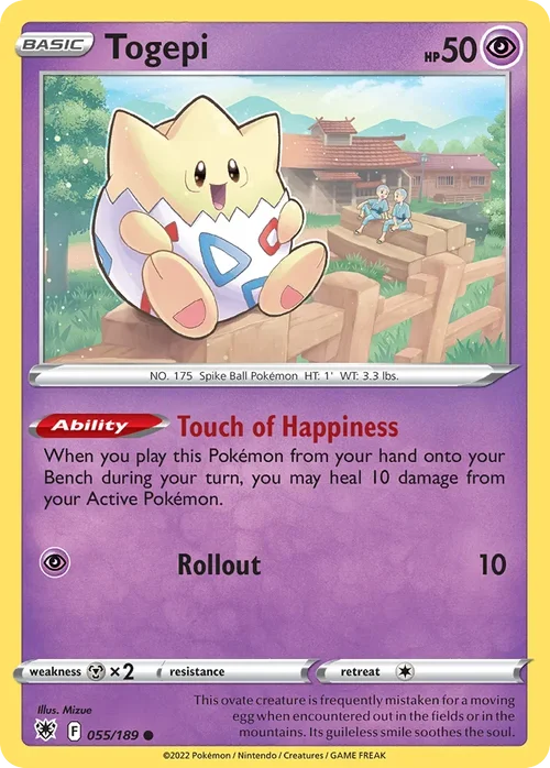 Togepi 055 Pokémon card from Astral Radiance set