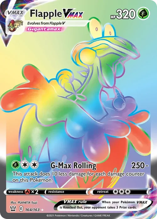 164/163 from Battle Styles Rainbow Rare Pokemon Card