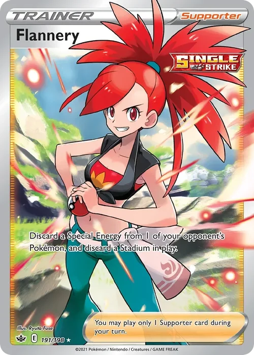 Flannery 191 Pokemon card from Chilling Reign set