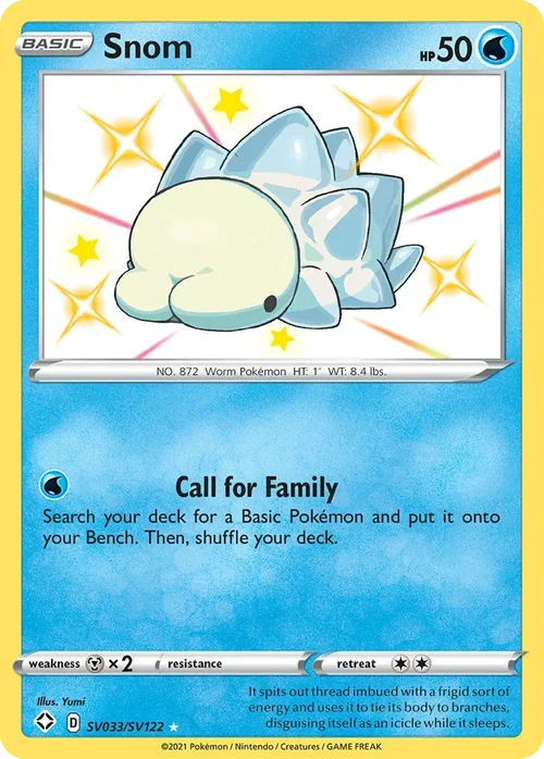 Snom SV033 Pokemon card from Shining Fates set