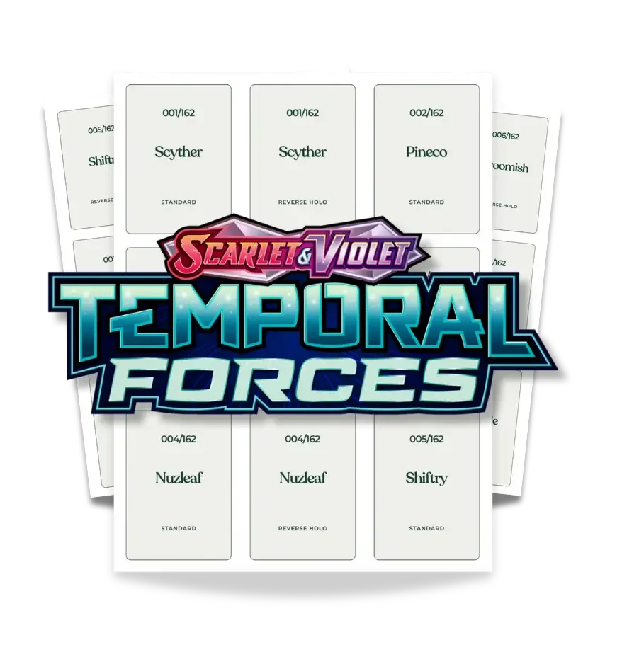 Temporal Forces Printable Binder Placeholders