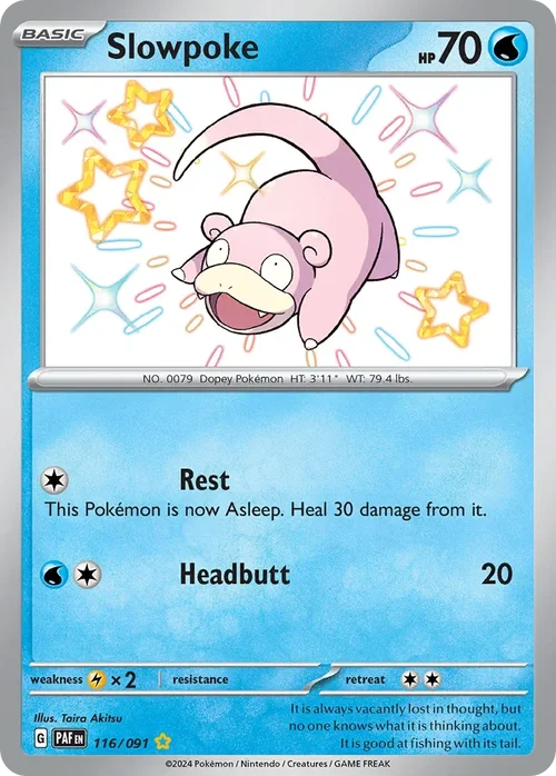 Slowpoke 116 Pokemon card from Paldean Fates set