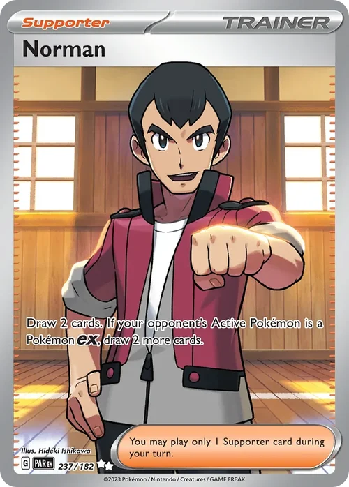 Norman 237 Pokemon card from Paradox Rift set