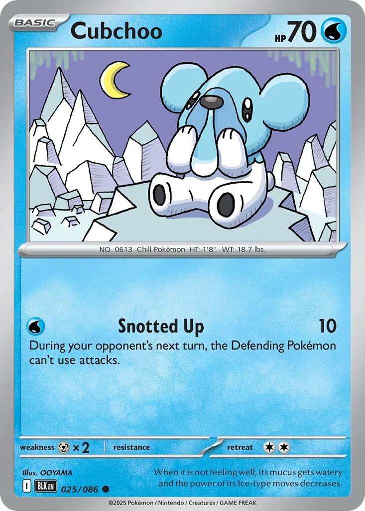 Cubchoo 25 Pokémon card - Common