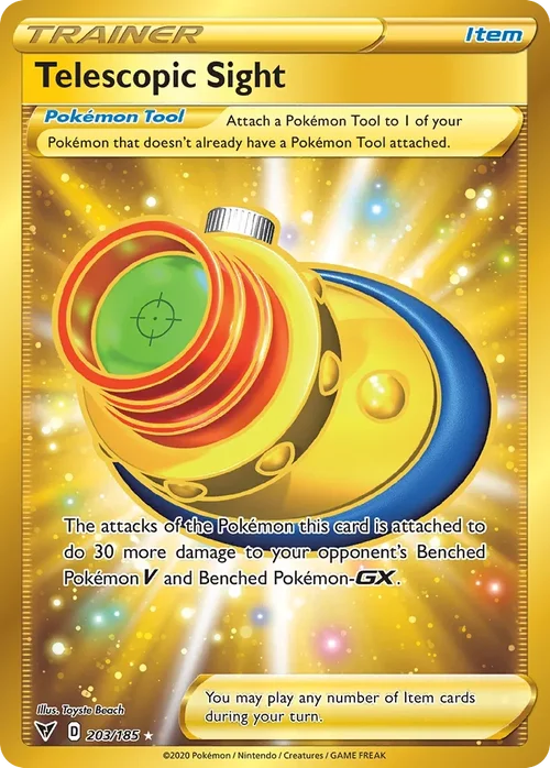 Telescopic Sight 203 Pokemon card from Vivid Voltage set