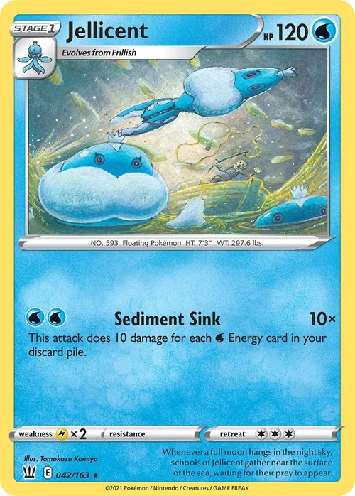 Jellicent 42 Pokemon card from Battle Styles set