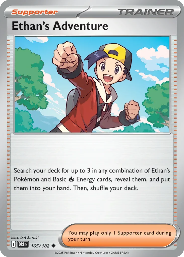 Ethan's Adventure 165 Pokemon card from Destined Rivals set