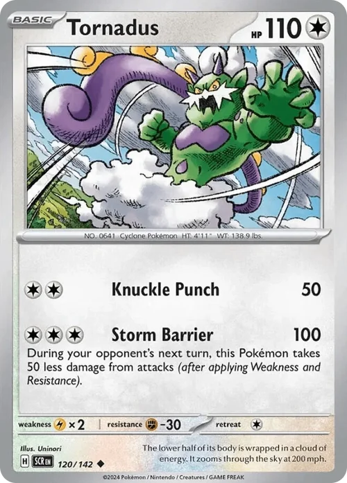 Tornadus 120 Pokemon card from Stellar Crown set