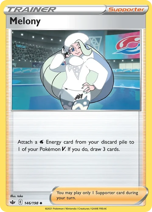 Melony 146 Pokemon card from Chilling Reign set