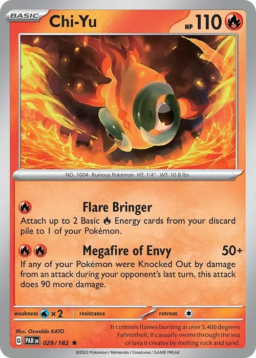 Chi Yu 29 Pokemon card from Paradox Rift set