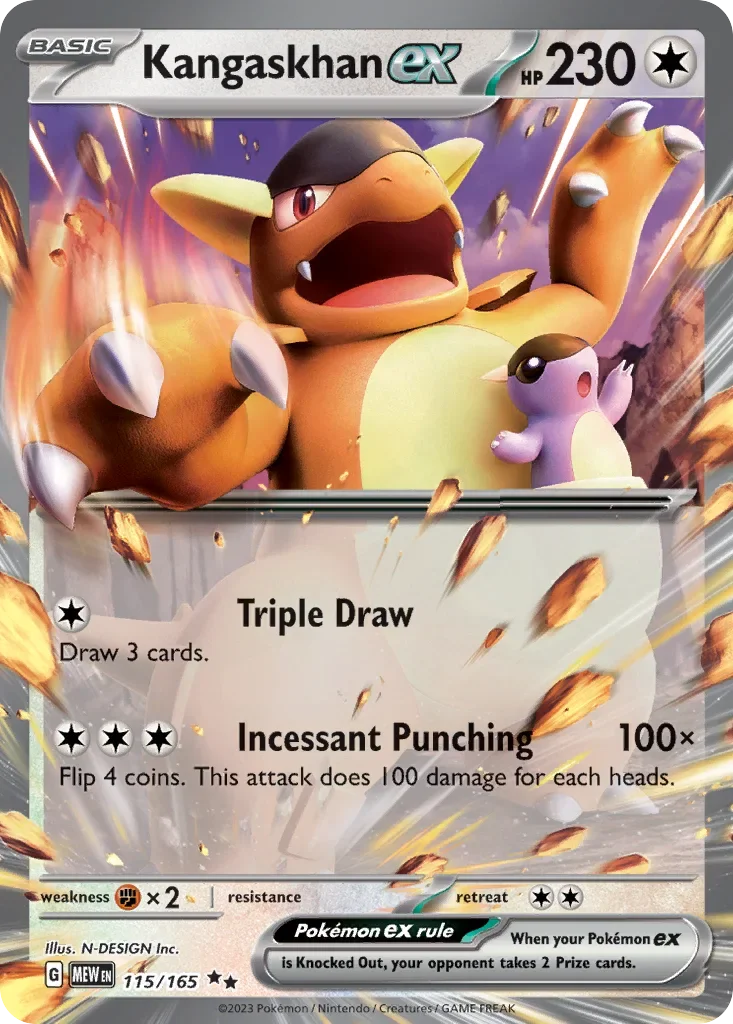 Kangaskhan ex 115 Pokémon card