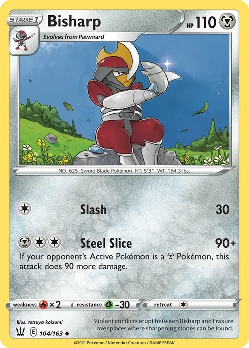 Bisharp 104 Pokemon card from Battle Styles set