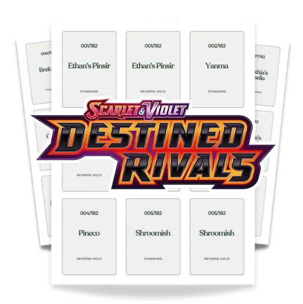 Free Destined Rivals Binder Placeholder Master Set
