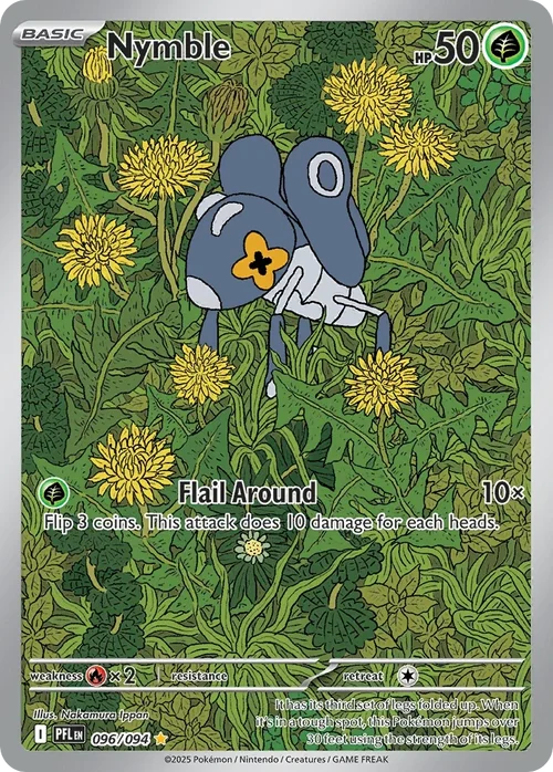 Nymble 96 Pokémon card from Phantasmal Flames set