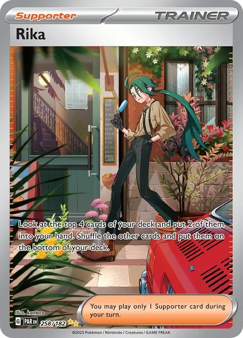 Rika 258 Pokemon card from Paradox Rift set