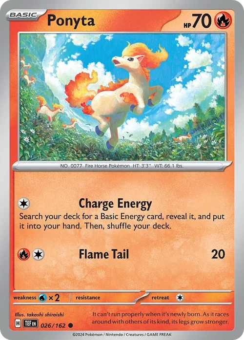 Ponyta 26 Pokemon card from Temporal Forces set