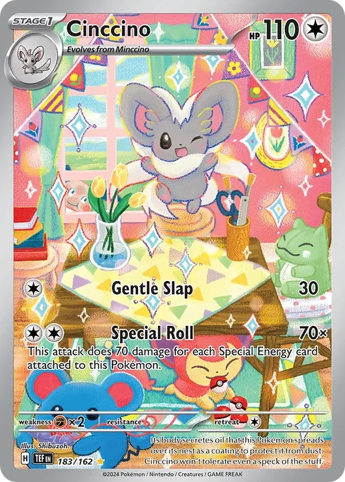 Cinccino 183 Pokemon card from Temporal Forces set