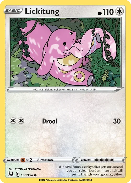 138/196 from Lost Origin Common Pokemon Card