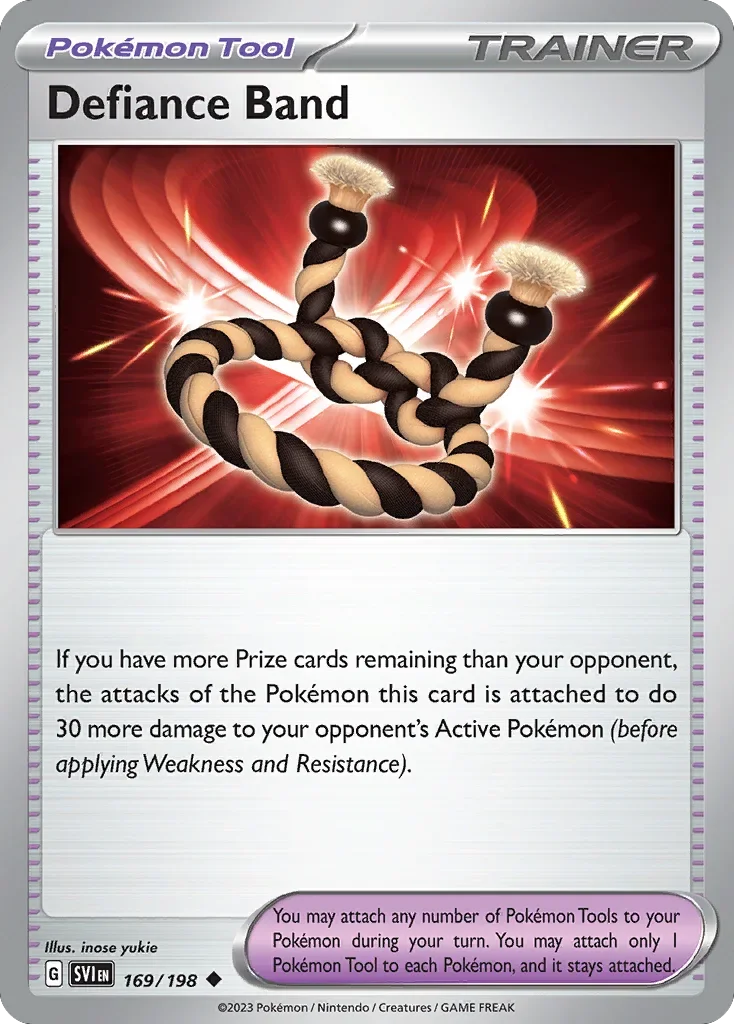 Defiance Band 169 Pokemon card from Scarlet & Violet set