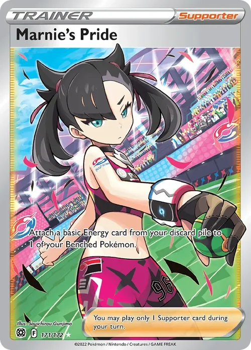 Marnie's Pride 171 Pokemon card from Brilliant Stars set