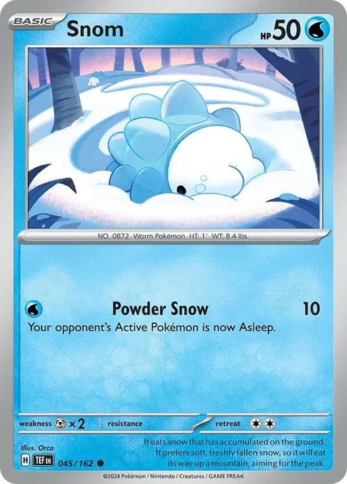 Snom 45 Pokemon card from Temporal Forces set