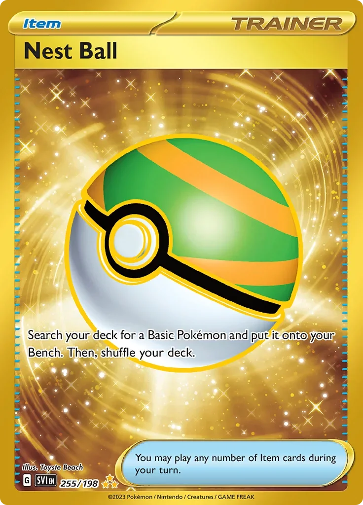 Nest Ball 255 Pokemon card from Scarlet & Violet set