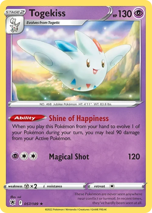Togekiss 057 Pokémon card from Astral Radiance set