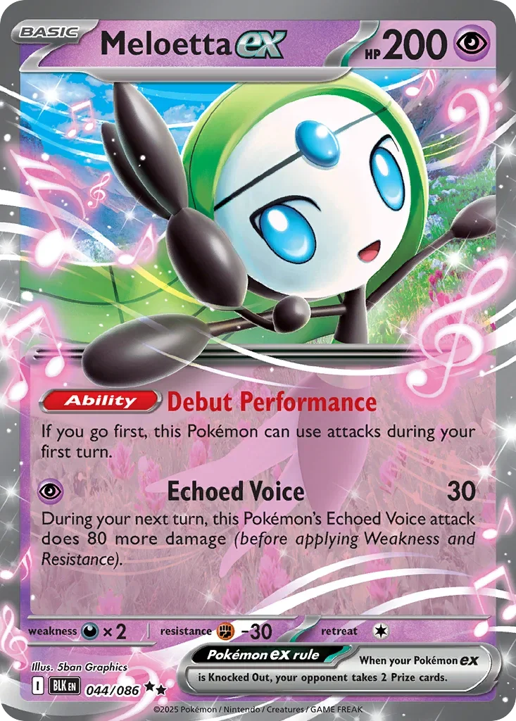 Meloetta ex 44 Pokémon card - Double Rare