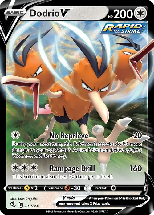 201/264 from Fusion Strike Ultra Rare Pokemon Card