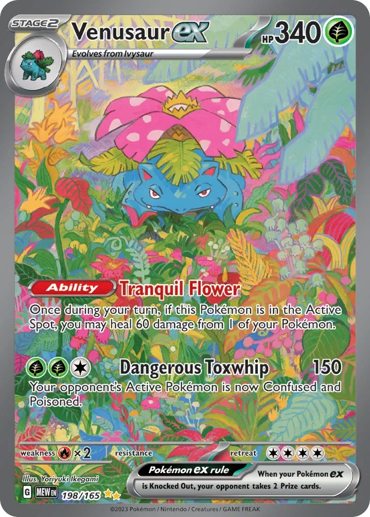 Venusaur ex 198 Pokémon card