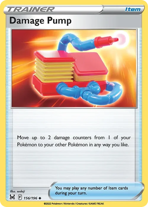 Damage Pump 156 Pokemon card from Lost Origin set