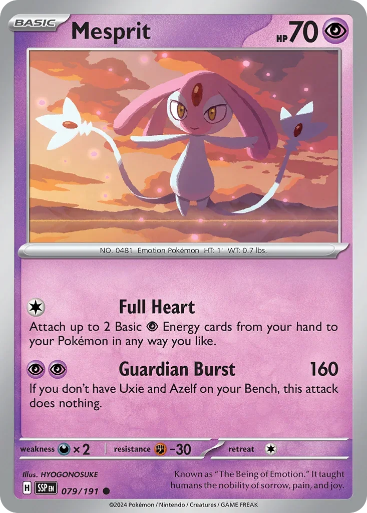 Mesprit 079/167 Pokemon card from Surging Sparks set