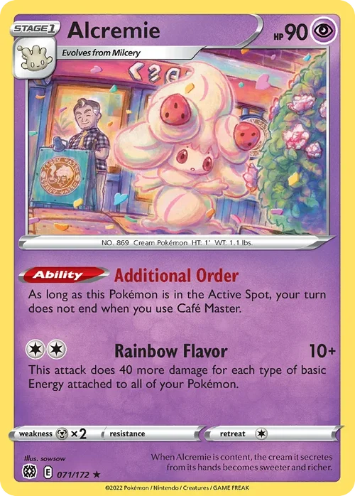 Alcremie 071 Pokemon card from Brilliant Stars set