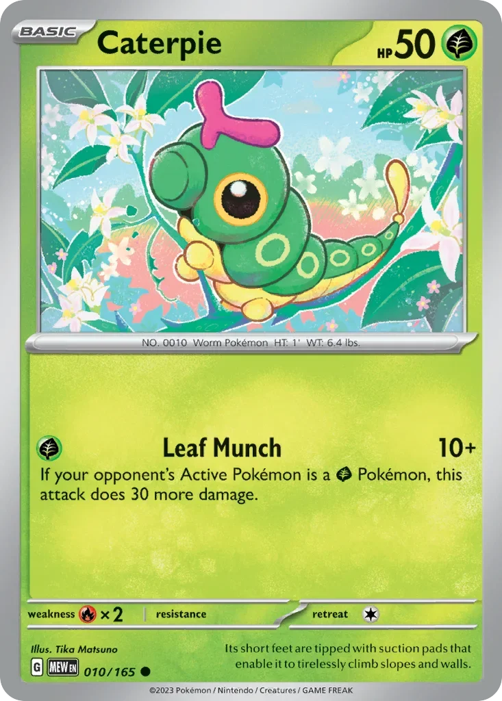Caterpie 010 Pokémon card