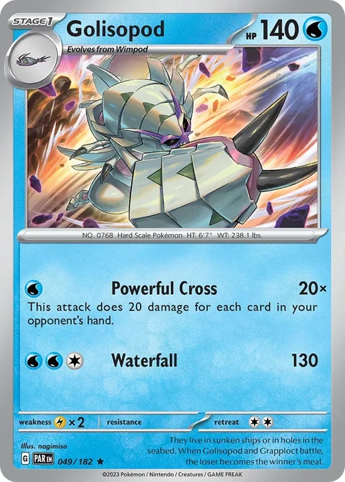 Golisopod 49 Pokemon card from Paradox Rift set
