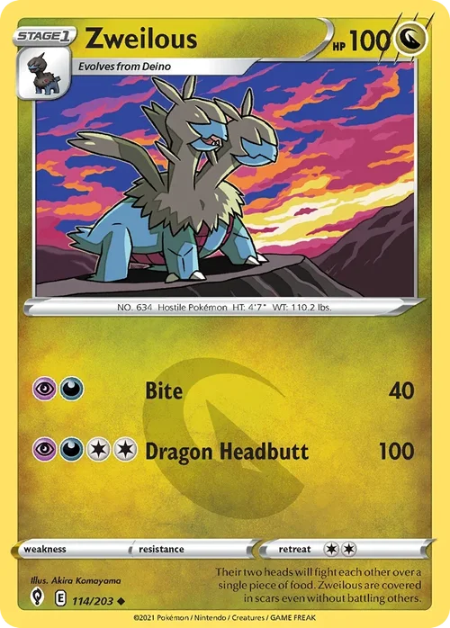 114/203 from Evolving Skies Uncommon Pokemon Card