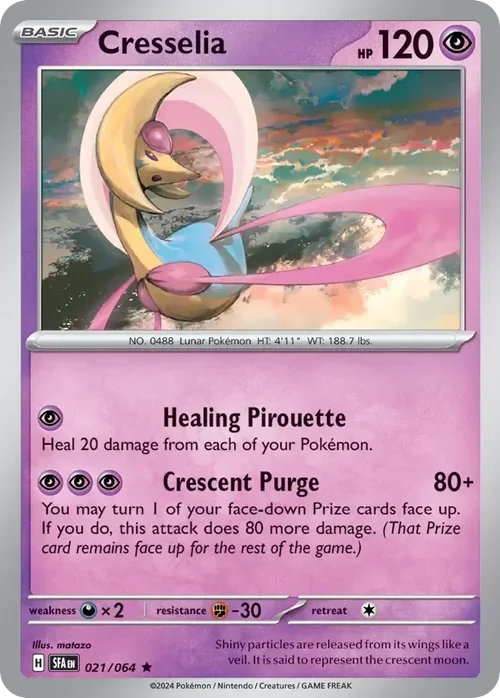 Cresselia 21 Pokemon card from Shrouded Fable set
