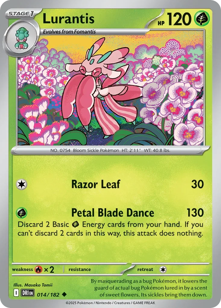 Lurantis 14 Pokemon card from Destined Rivals set
