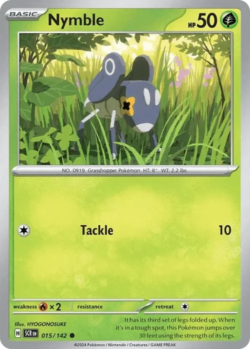 Nymble 15 Pokemon card from Stellar Crown set