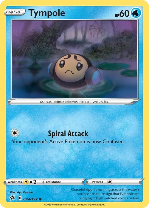 Tympole 44 Pokemon card from Rebel Clash set