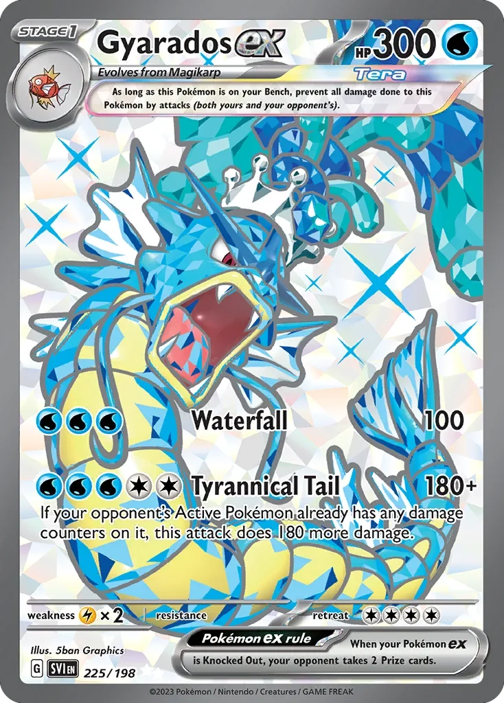 Gyarados ex 225 Pokemon card from Scarlet & Violet set