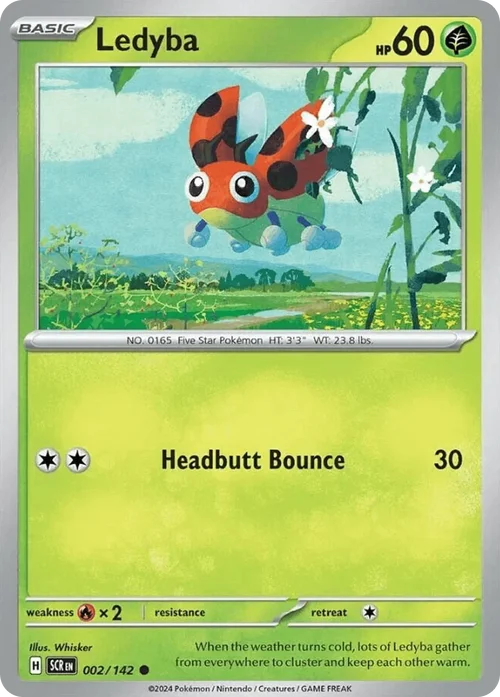 Ledyba 2 Pokemon card from Stellar Crown set
